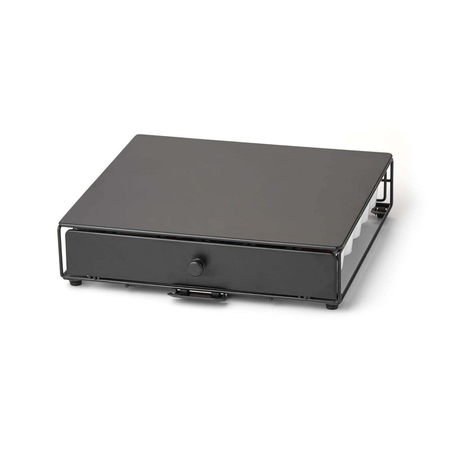 Nifty Solutions Rolling Coffee Pod Drawer – Compatible with K-Cups, 36 Pod Capacity, Black