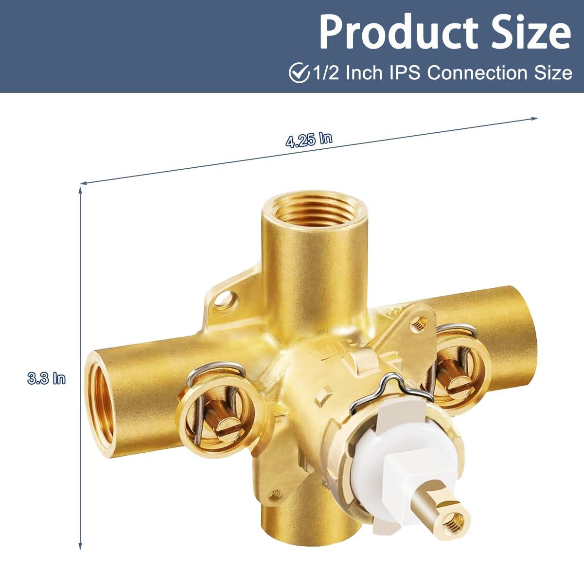 M-Pact Posi-Temp IPS Connection Pressure Balancing Valve