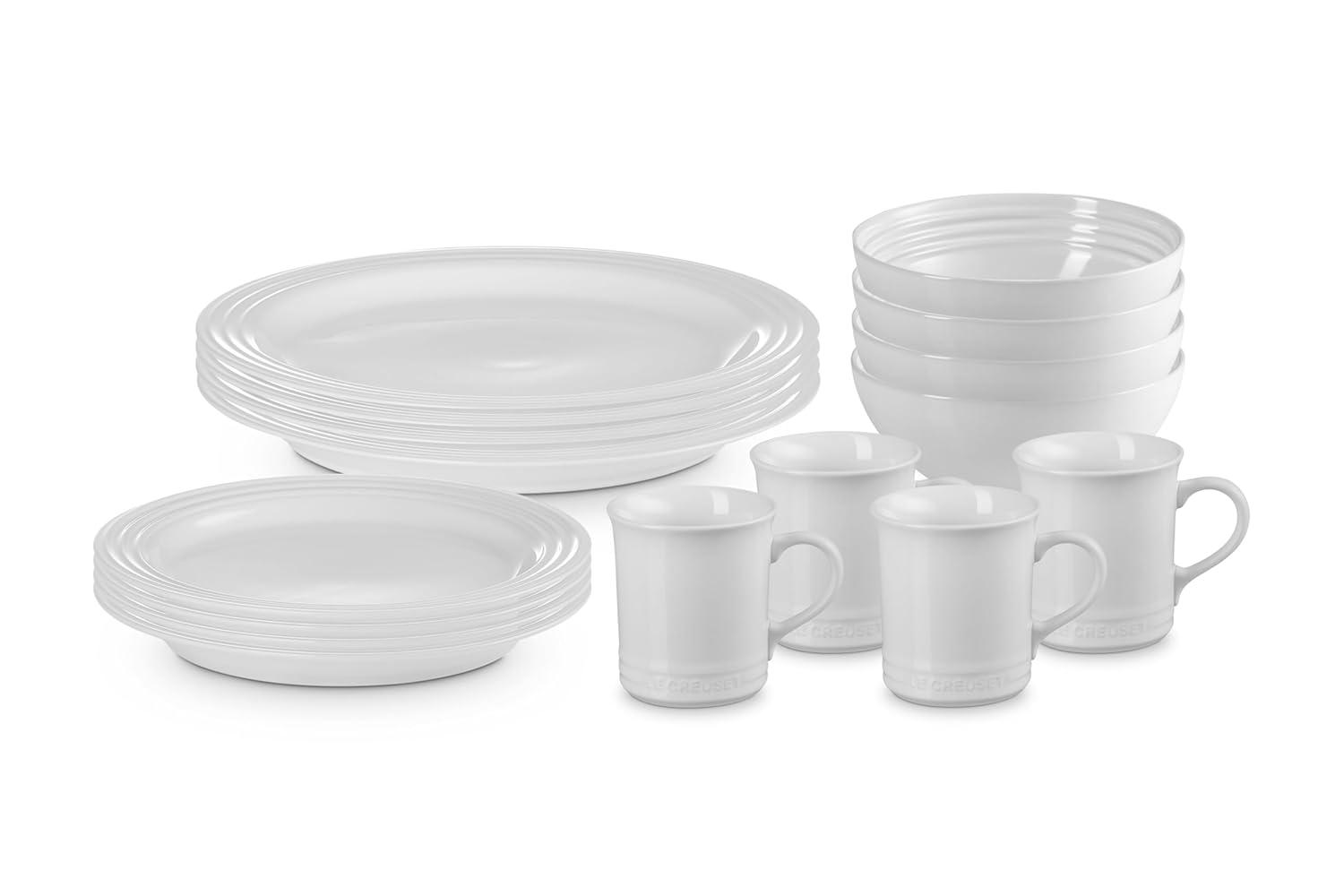 Le Creuset ® 16-Piece White Dinnerware Set