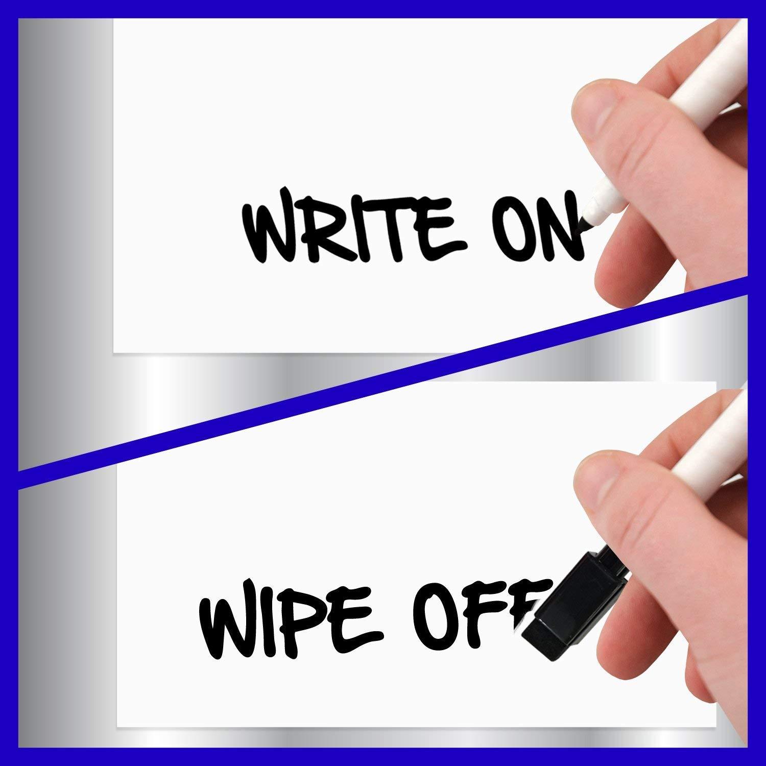 Dry Erase Markers - Magnetic Whiteboard Markers with Cap Mounted Eraser - Markers For Dry Erase Board - Fine Tip Marker For Whiteboard Low Odor (50)