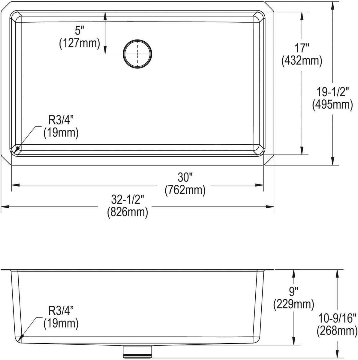 Luminous Satin Stainless Steel Single Bowl Undermount Sink