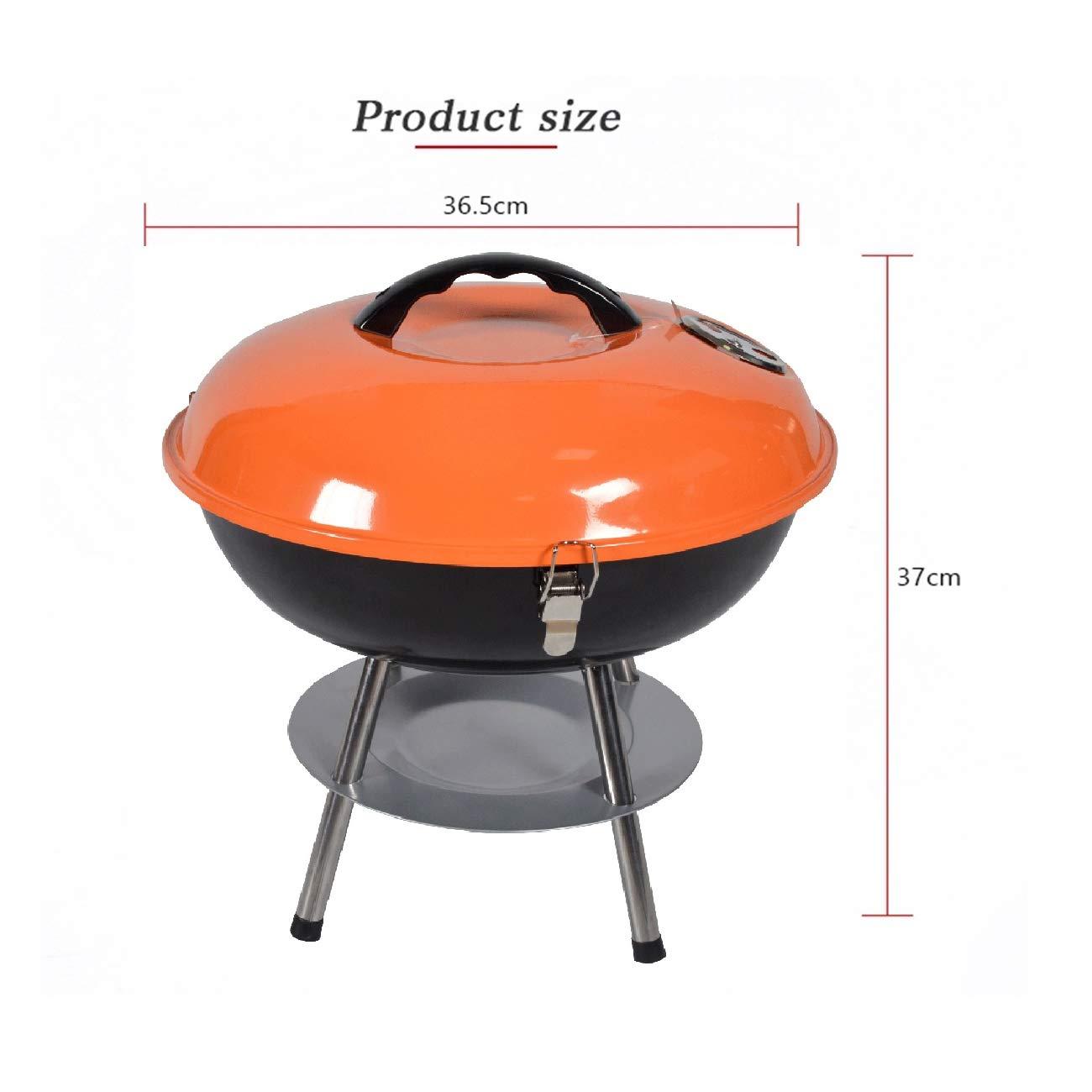 Premium Portable Charcoal Grill Original Kettle for Outdoor Grilling 14 Inch - Barbeque Grill and Smoker for Outdoor Picnic, Patio, Backyard & Camping