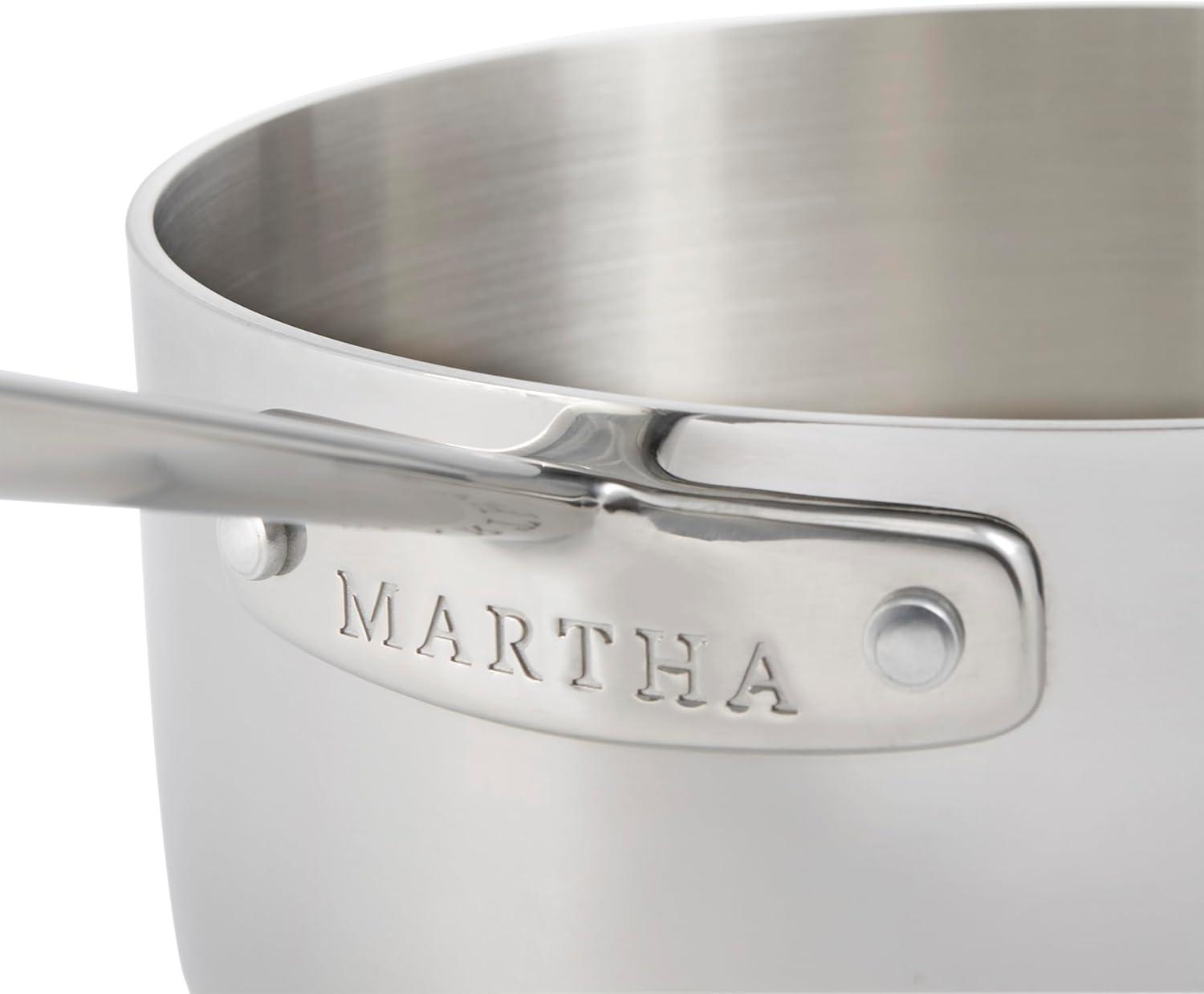 Martha Stewart 4-Quart Stainless Steel Saucier with Lid