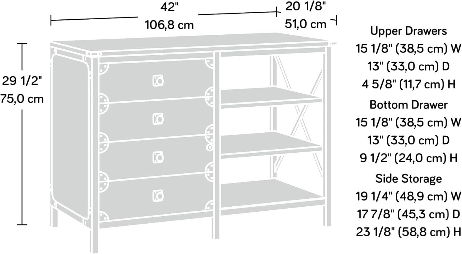 Steelside™ Annie 42.047'' Wide 3 - Drawer Filing Credenza