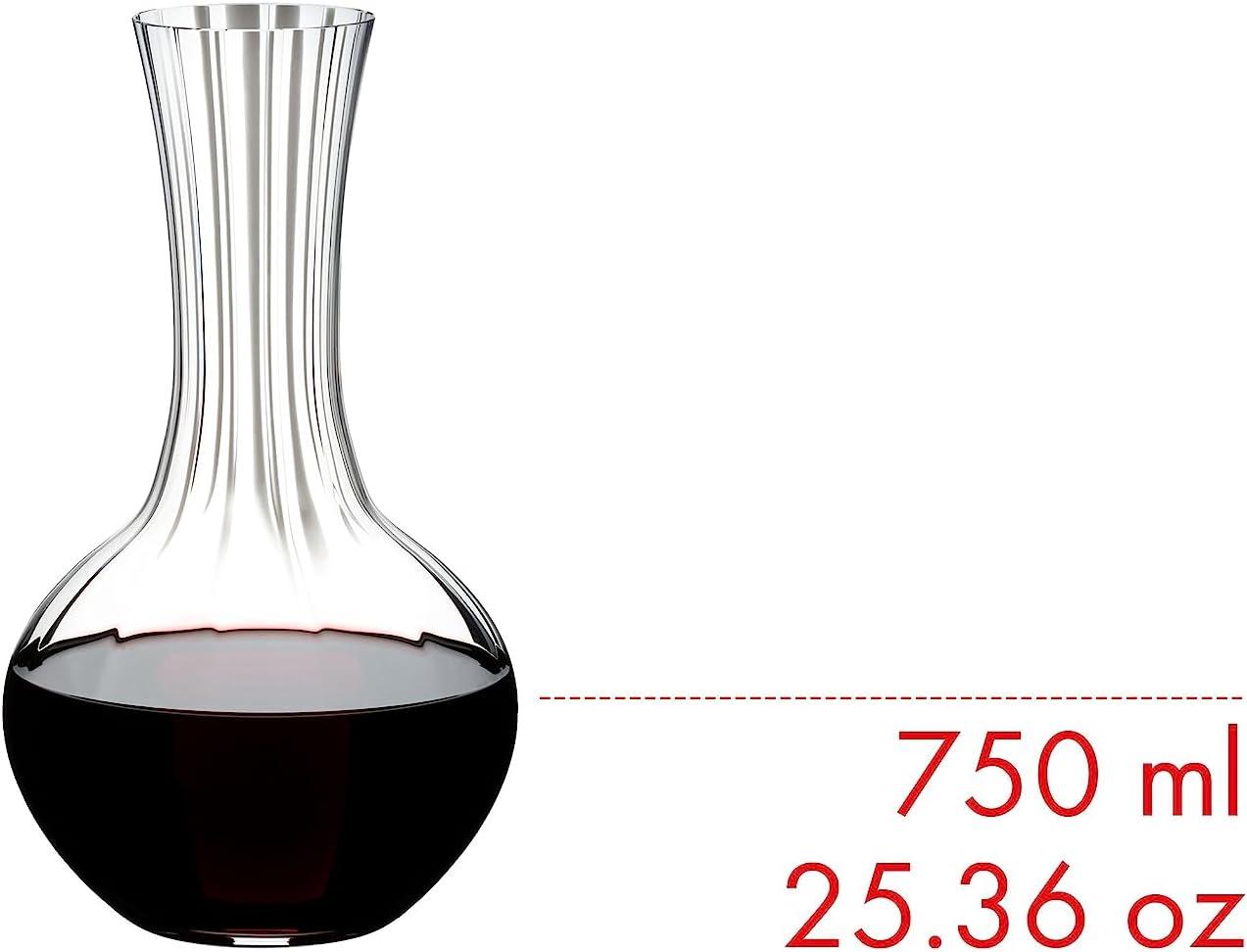 Elegant Crystal Glass Wine Decanter, 10-inch