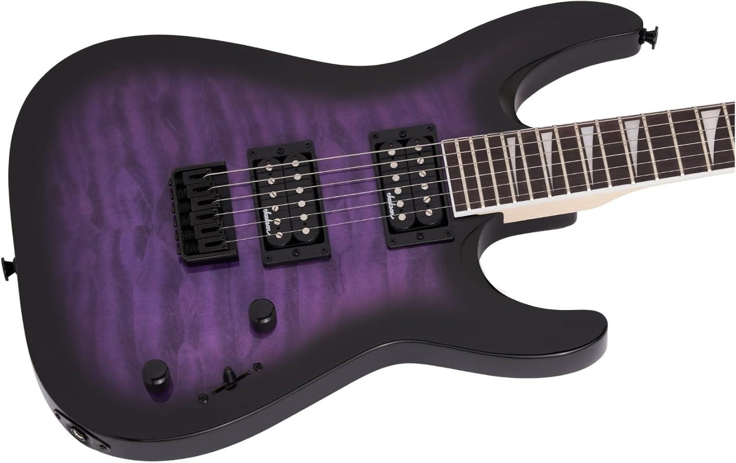 Jackson JS32Q DKA HT JS Series Dinky Arch Top Electric Guitar, Transparent Purple Burst