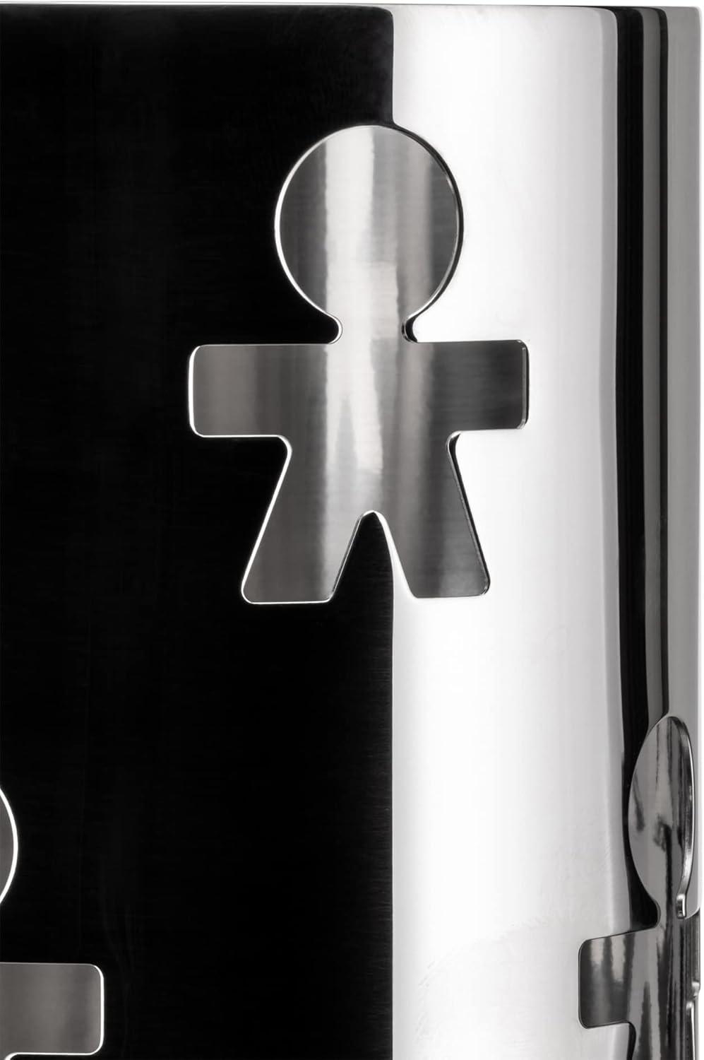 Stainless Steel Cylinder Breadstick Holder with Cutout Design