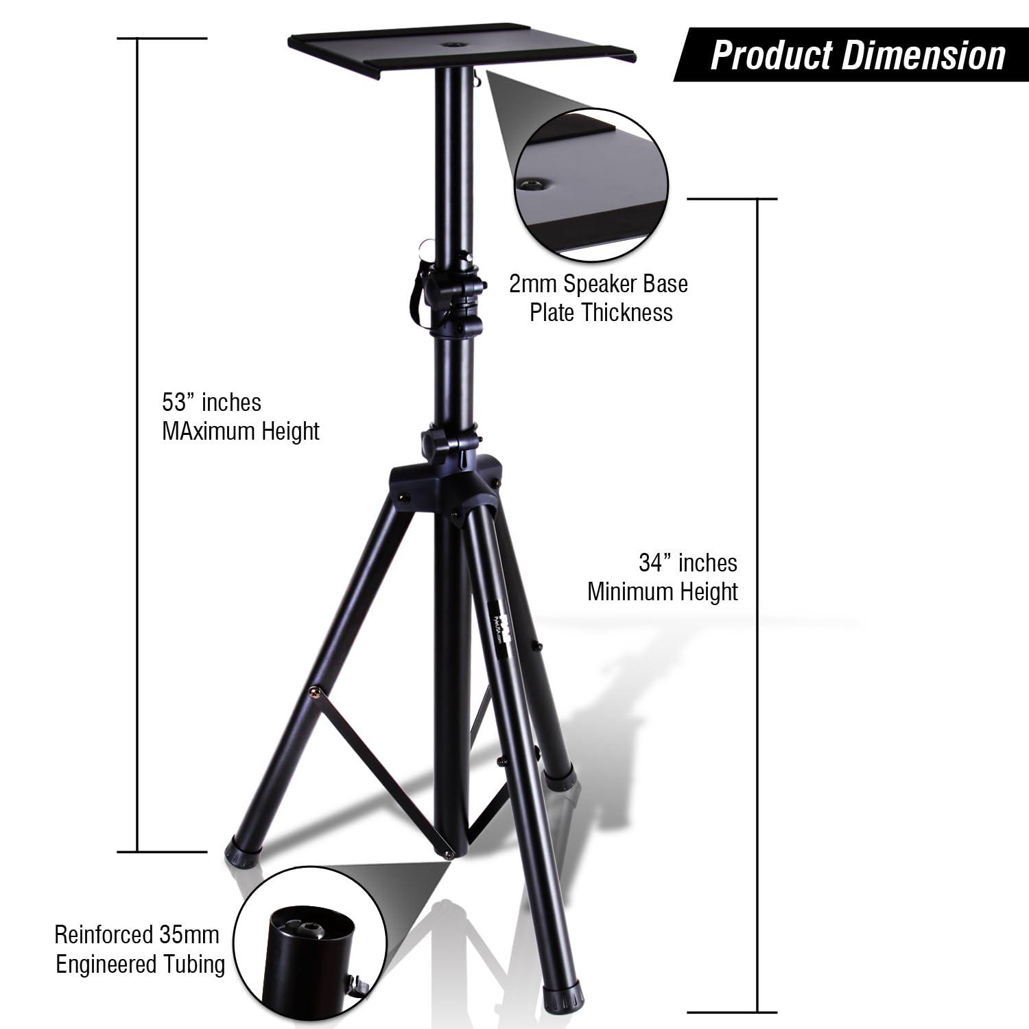Pyle 53'' Adjustable Height Speaker Stand