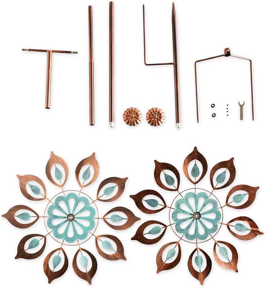 Copper Lily Metal Garden Wind Spinner