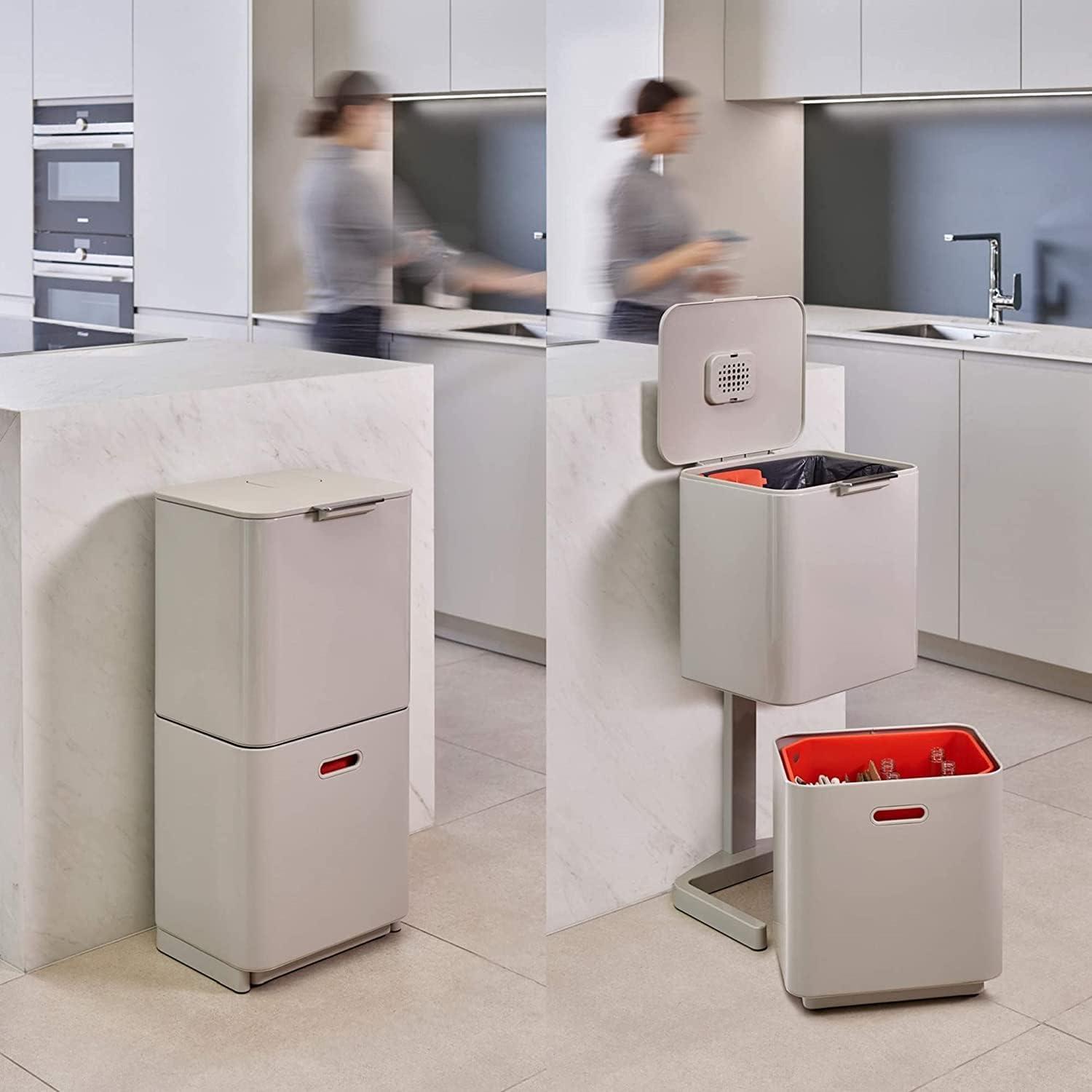 Joseph Joseph Totem Waste & Recycling Dual Kitchen Trash Can