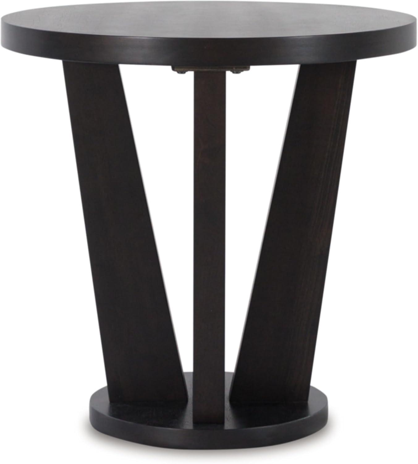 Signature Design by Ashley Contemporary Chasinfield End Table, Dark Brown