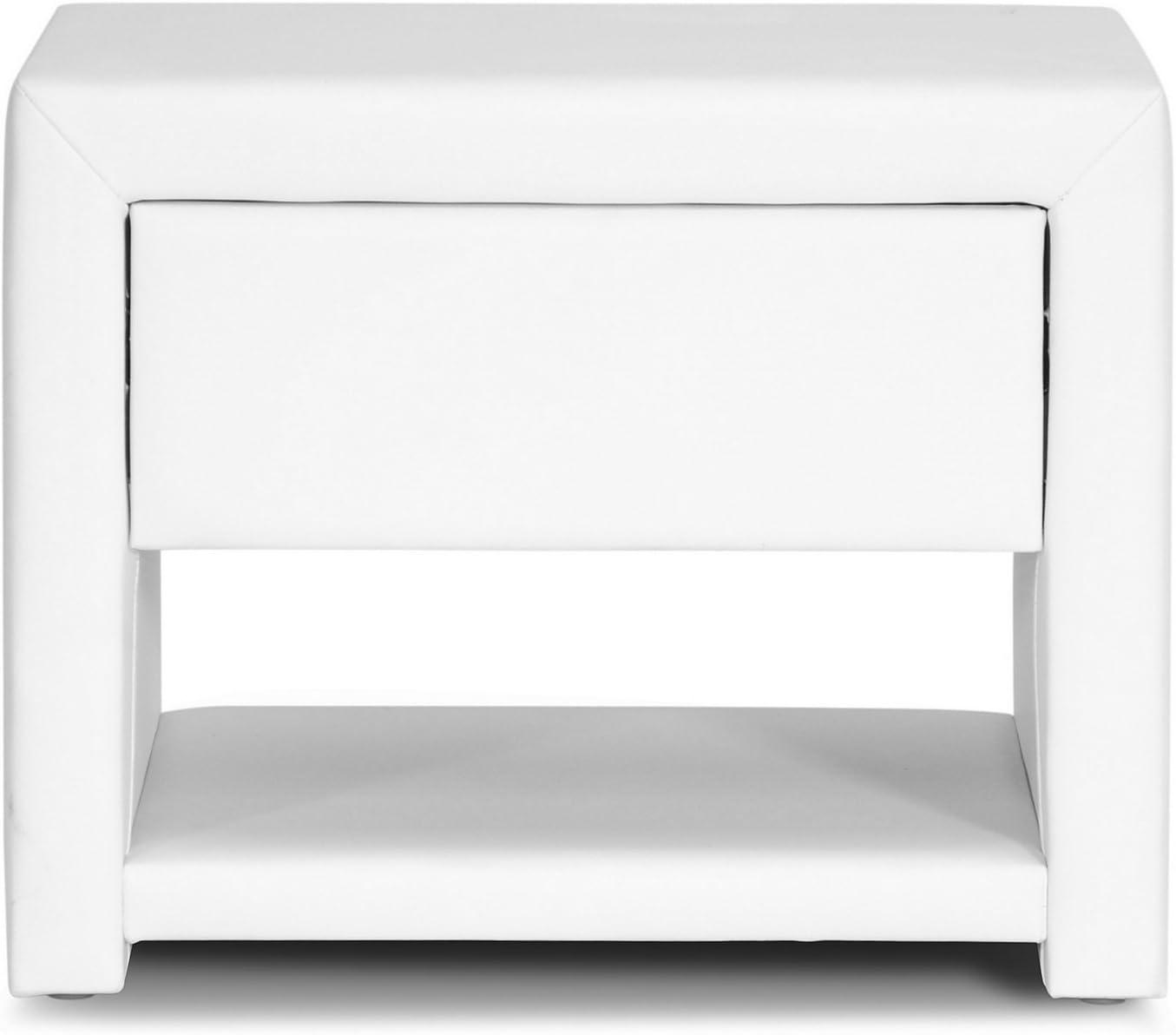 Massey Upholstered Modern Nightstand - Baxton Studio