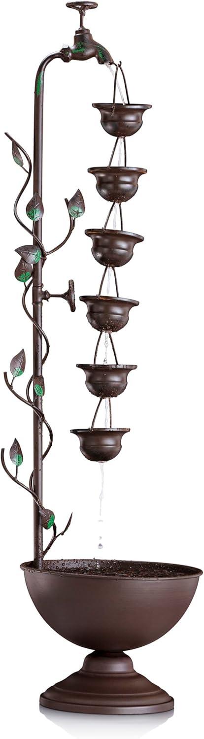 Gertrude Outdoor Metal Weather Resistant Floor Fountain