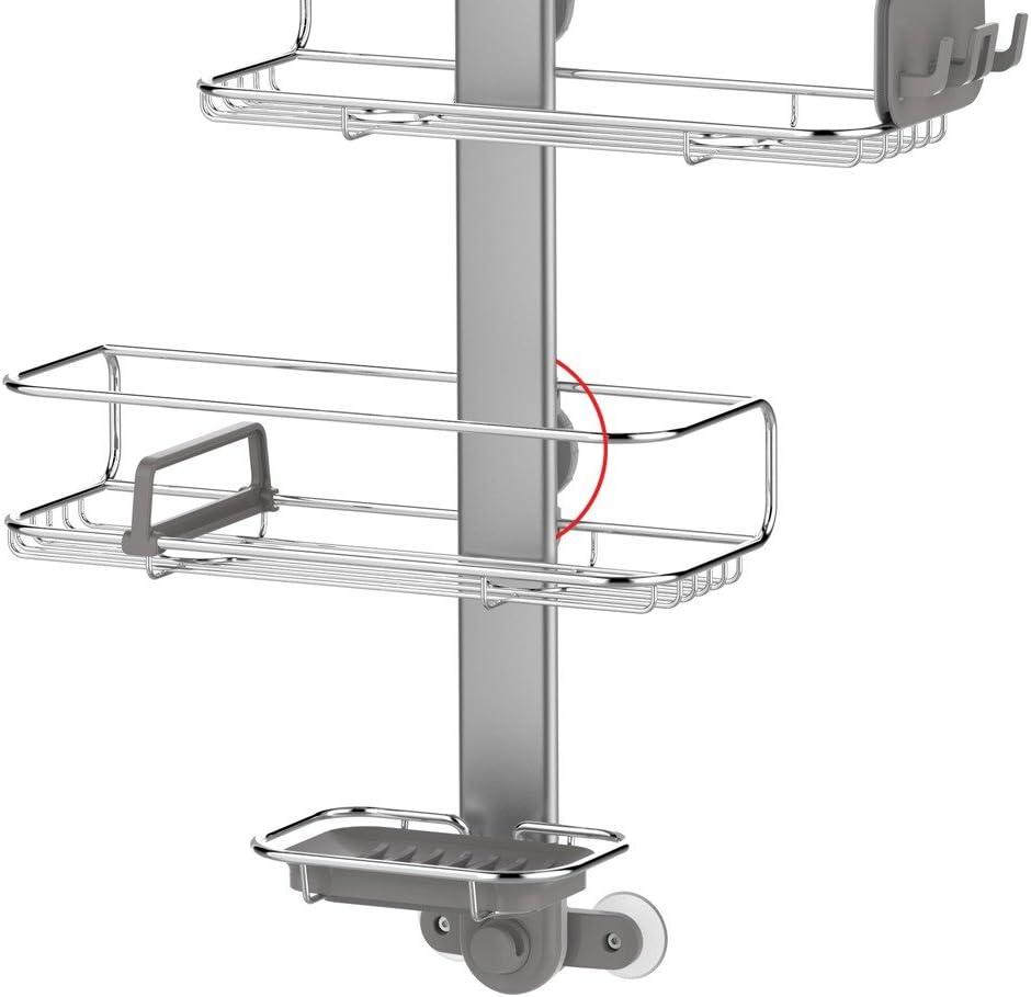 Simplehuman Adjustable Shower Caddy, Stainless Steel and Anodized Aluminum