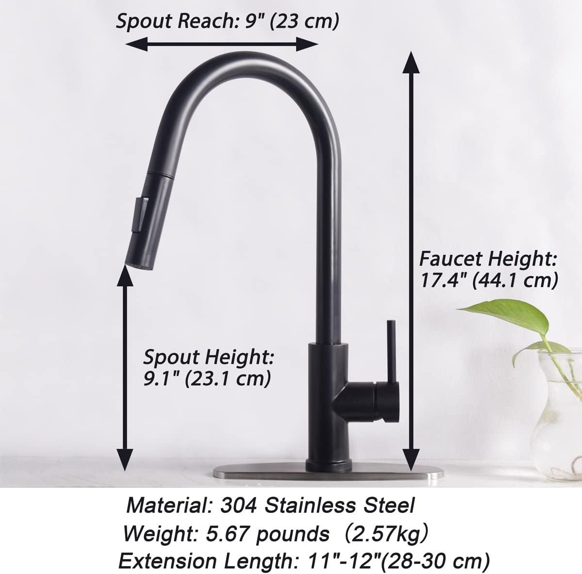 Kitchen Faucet Single Handle High Arc Utility Sink Faucet For Sink, RV, Laundry, Bar