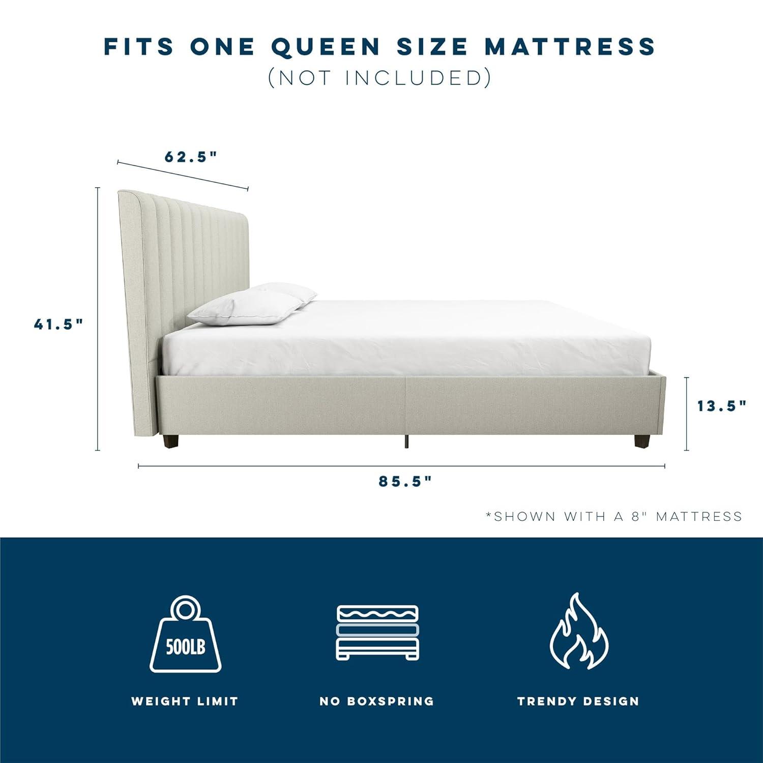 Brittany Tufted Upholstered Platform Bed