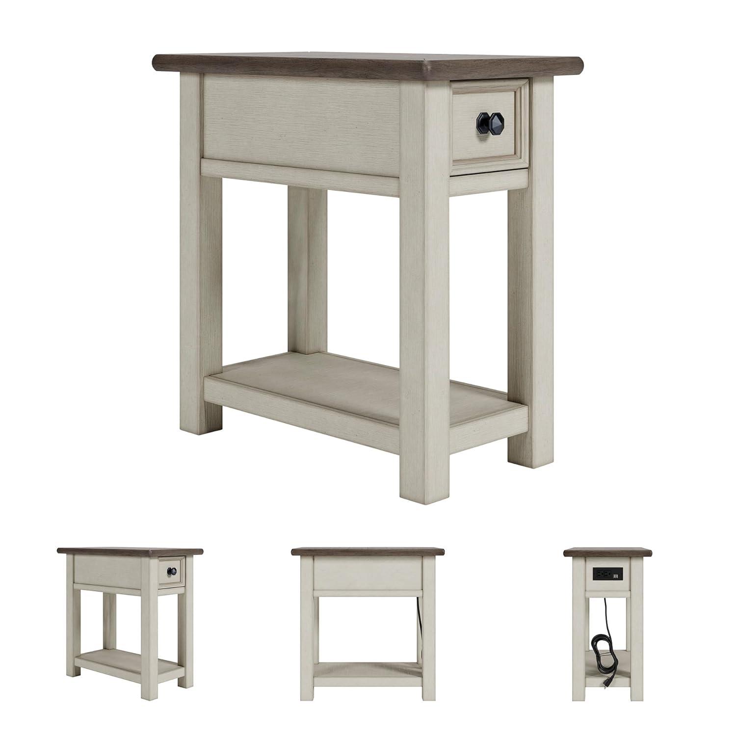 Signature Design by Ashley Casual Bolanburg Chairside End Table, Two-tone