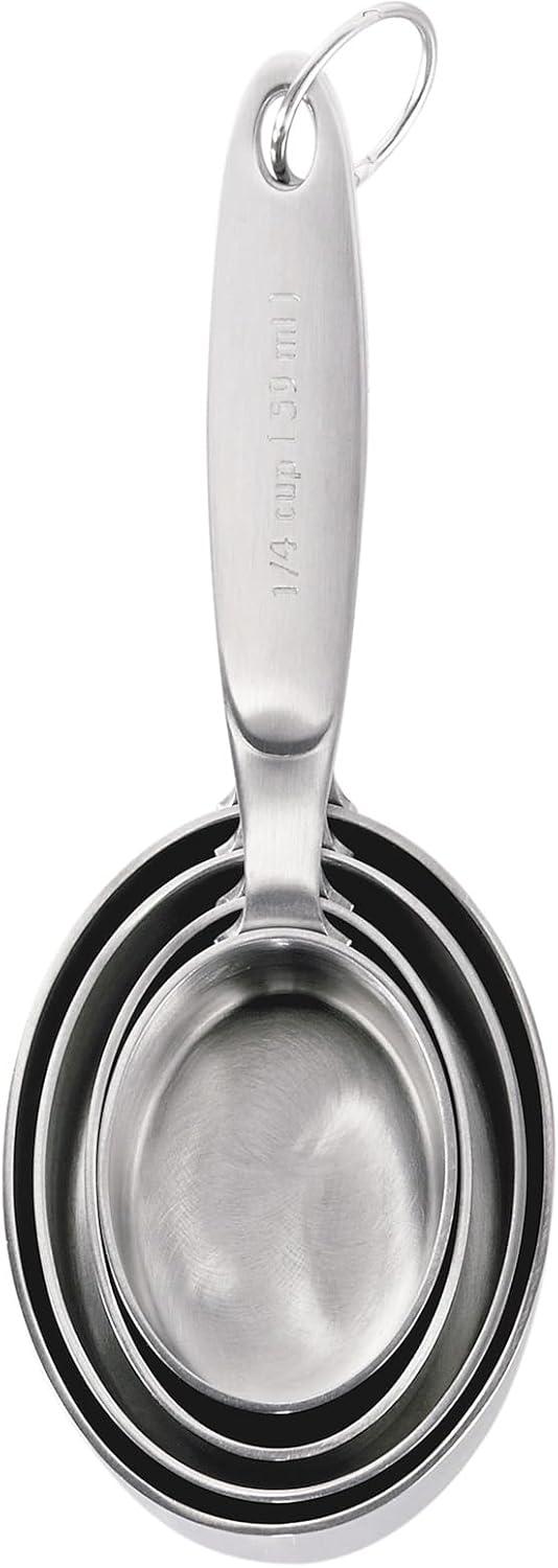 Cuisipro Stainless Steel Measuring Cup Set, 4 Piece