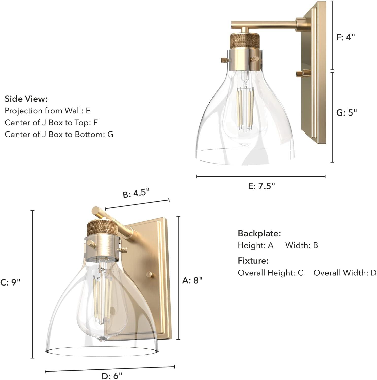 Hunter Van Nuys Brushed Nickel 1 Light Sconce Wall Light Fixture