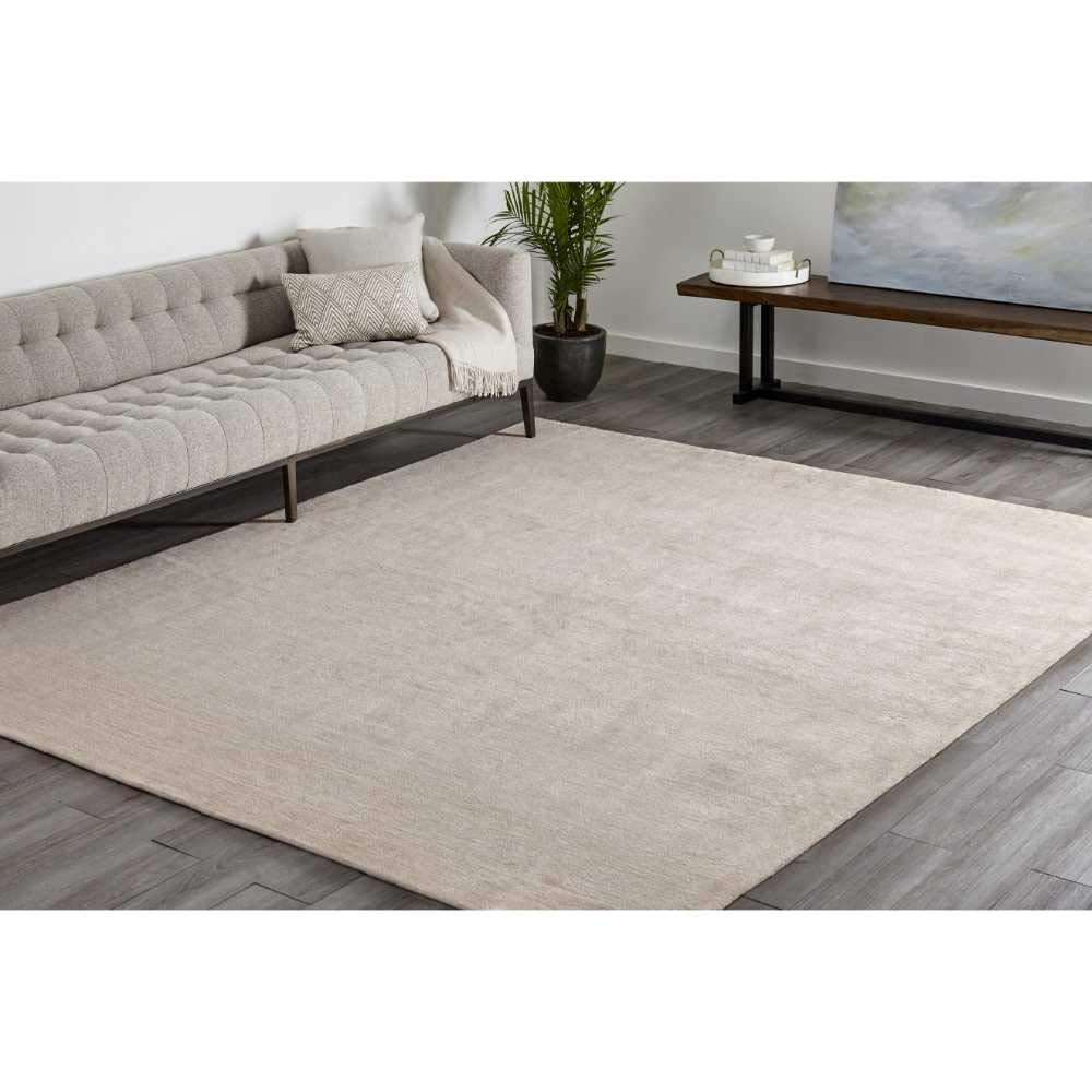 Solo Rugs Knotted, 5' x 8' Lodhi Contemporary Solid Hand Loomed Area Rug, Sepia