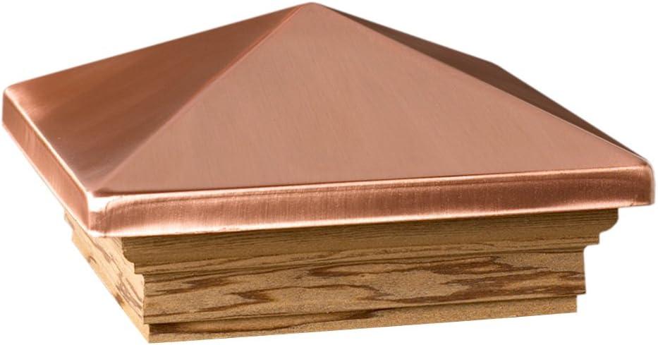 Deckorators 4 in. x 4 in. Victoria Copper High Point Cedar Post Cap