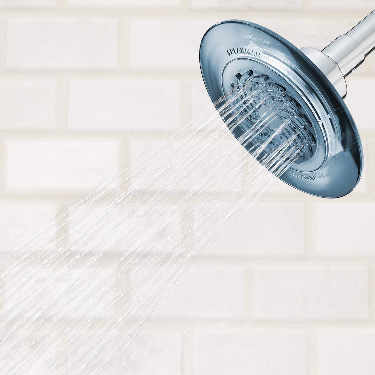 Dusk Blue Polished Chrome Wall Mounted Showerhead