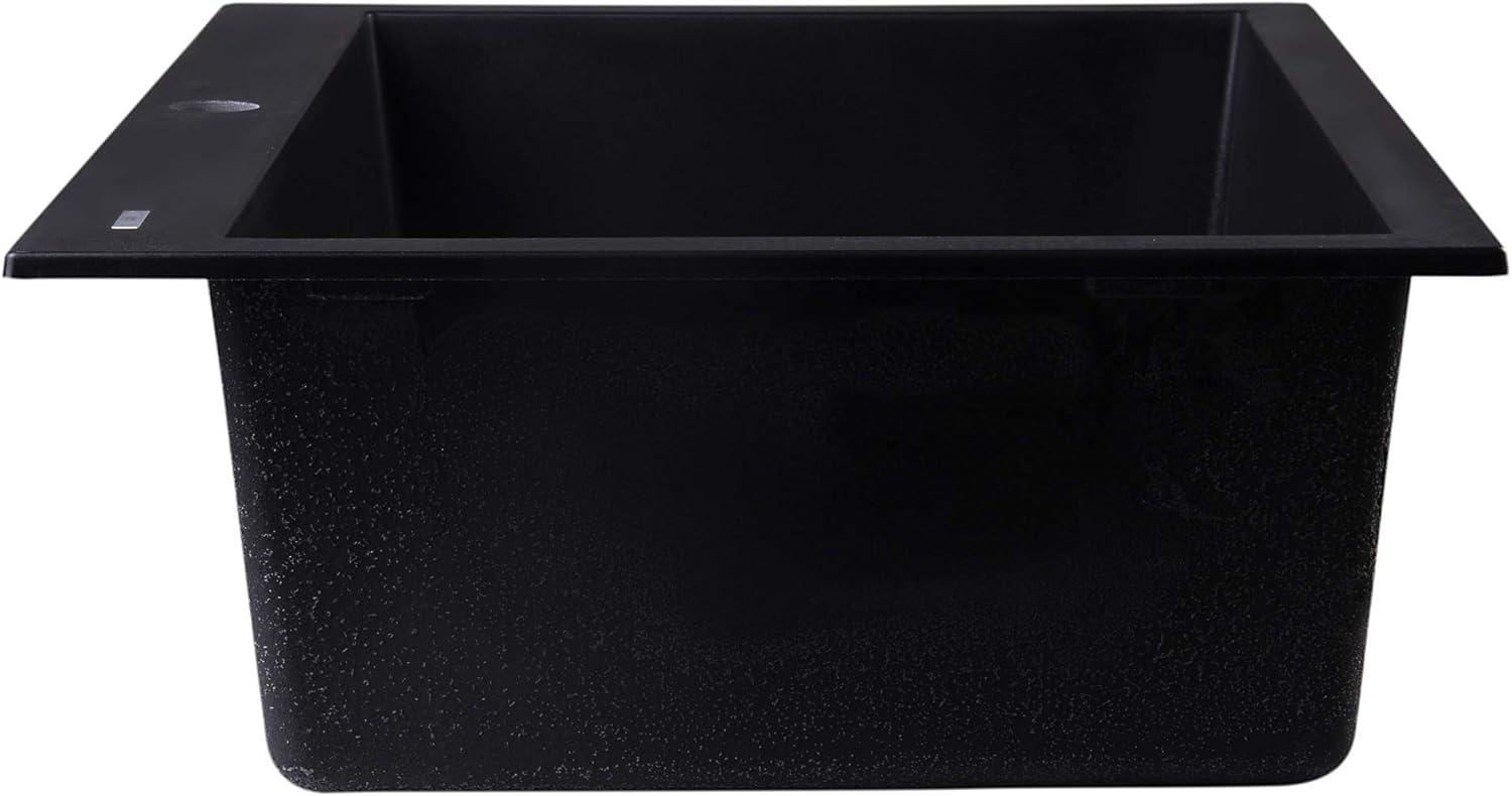 29.88'' L Drop-In Single Bowl Granite Kitchen Sink