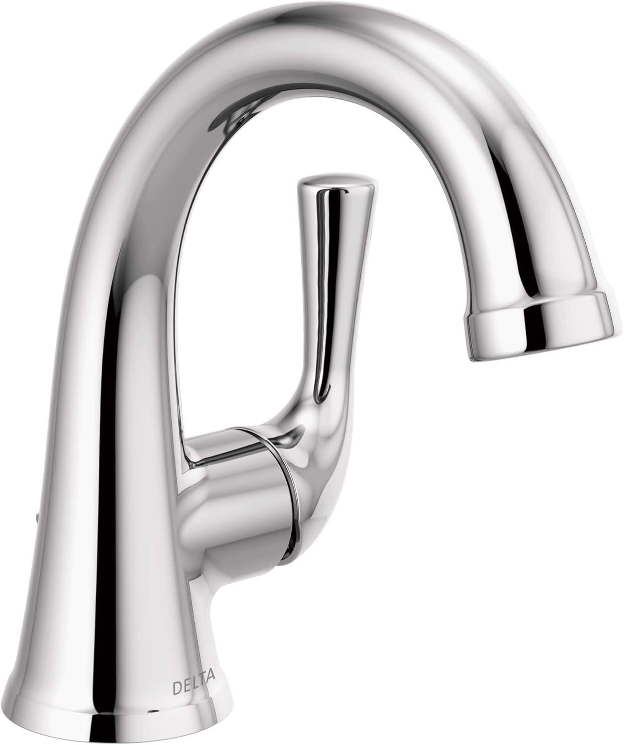 Kayra Chrome Single Handle Modern Bathroom Faucet