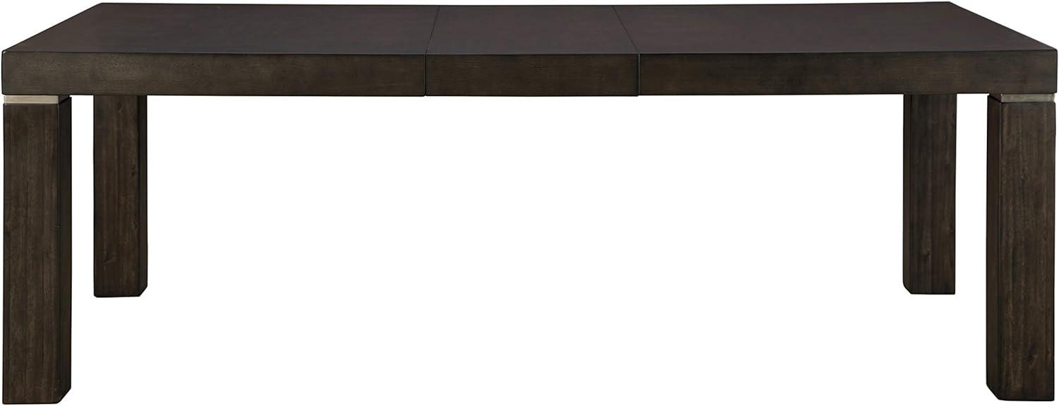 Hyndell Contemporary Espresso Extendable Dining Table, Seats 8