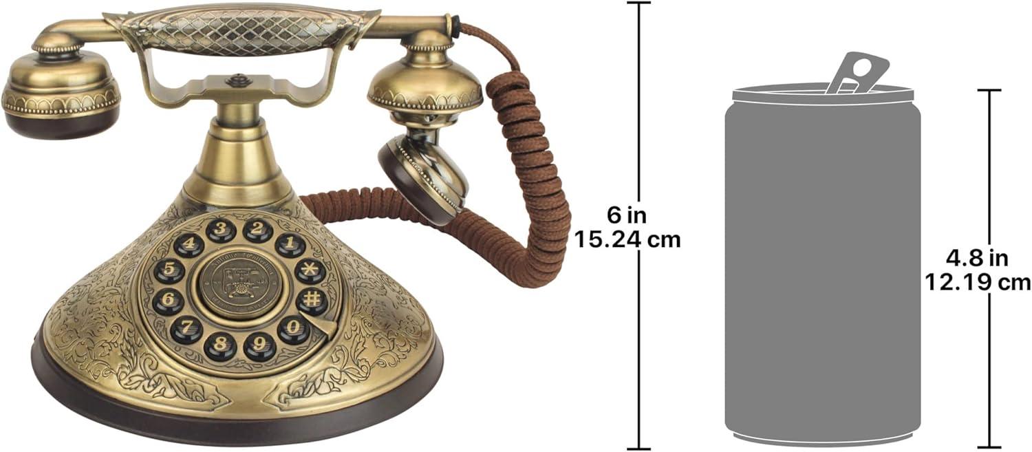 Versailles Palace Antique Brass 6" Corded Telephone