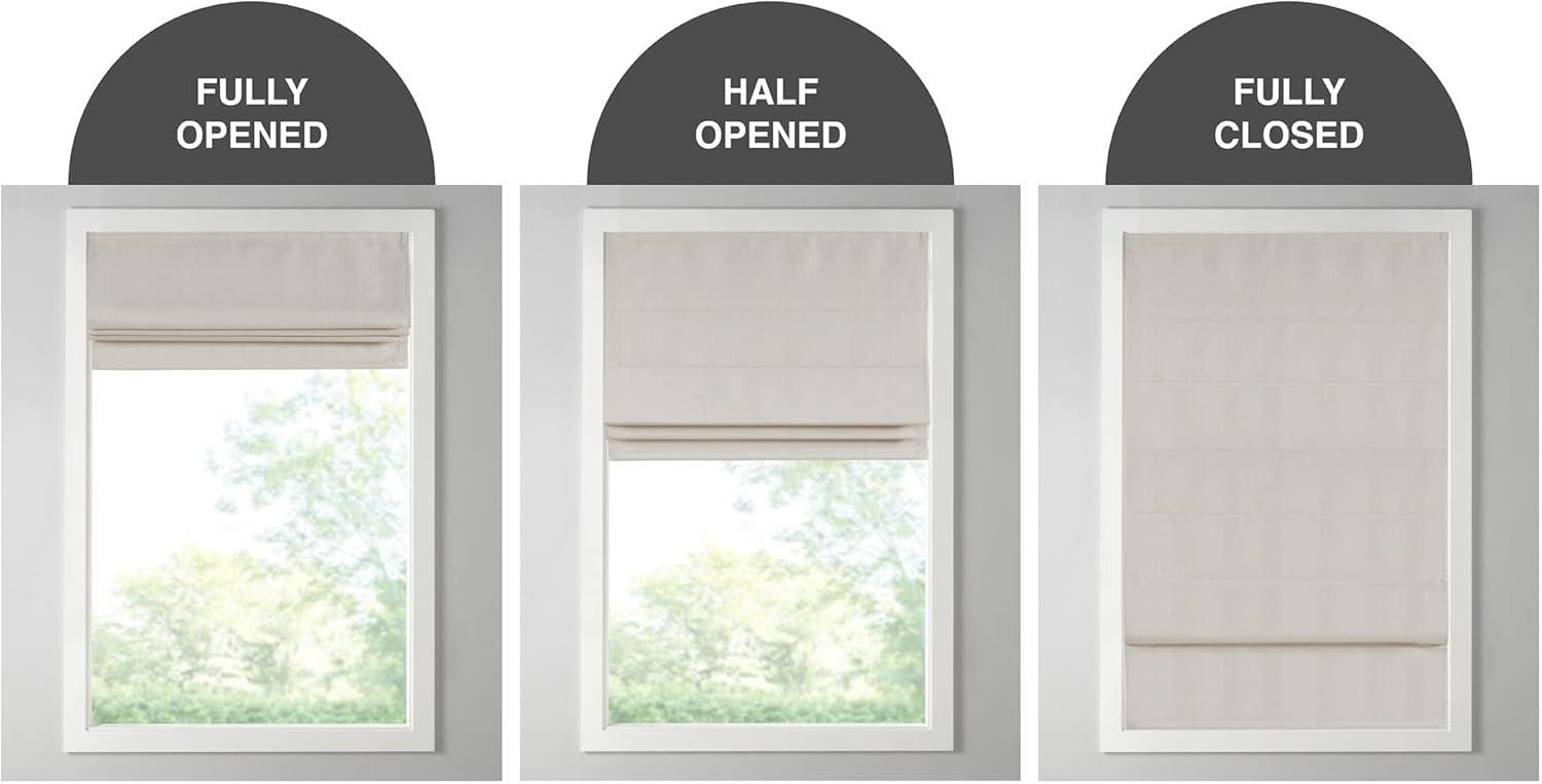 Galen Basketweave Cordless Room Darkening Single Roman Shade