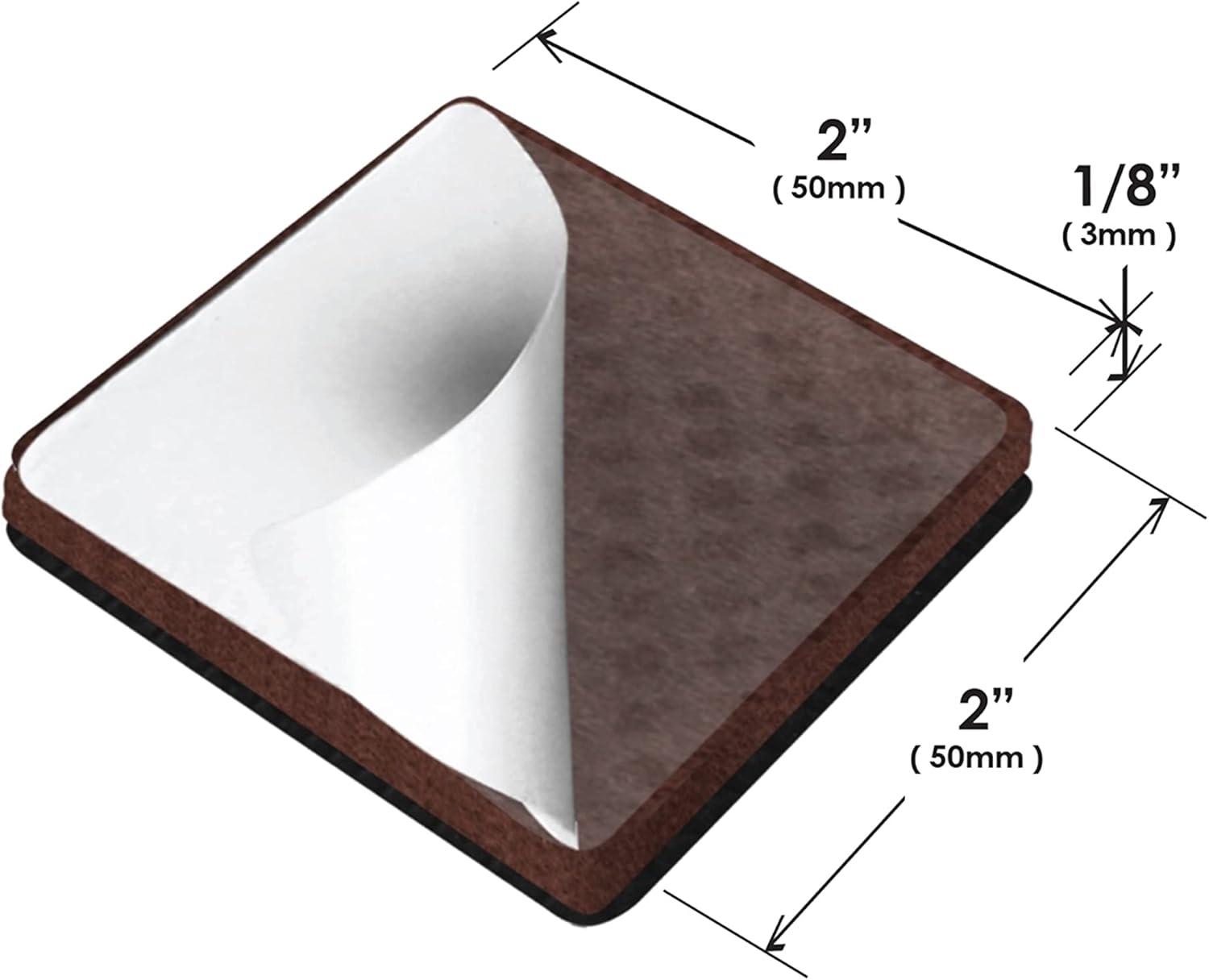 Slipstick GorillaPads CB153-16 Non Slip Furniture Pads/Gripper Feet Floor Protectors (Set of 16) Premium 2 Inch Square Self Adhesive Rubber Stoppers for Furniture Legs, Black, CB153-16