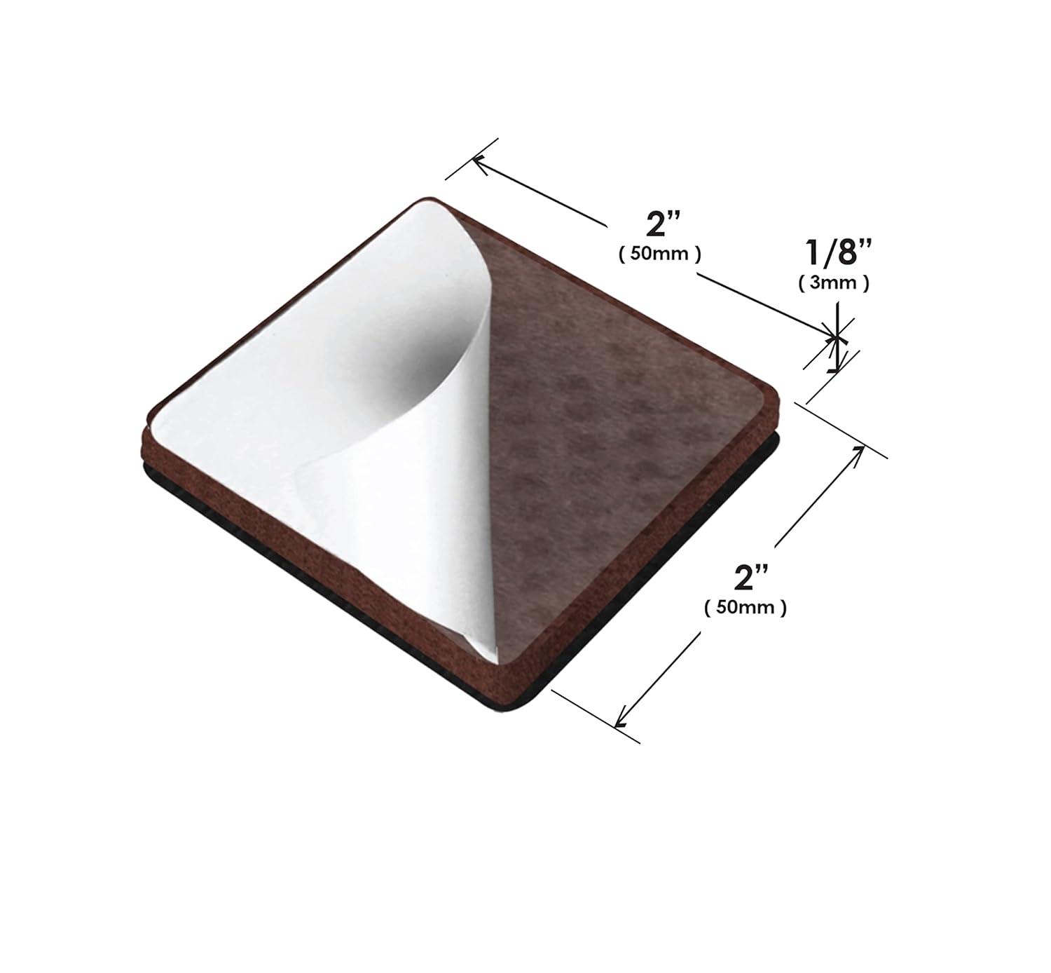 Slipstick GorillaPads CB153-16 Non Slip Furniture Pads/Gripper Feet Floor Protectors (Set of 16) Premium 2 Inch Square Self Adhesive Rubber Stoppers for Furniture Legs, Black, CB153-16