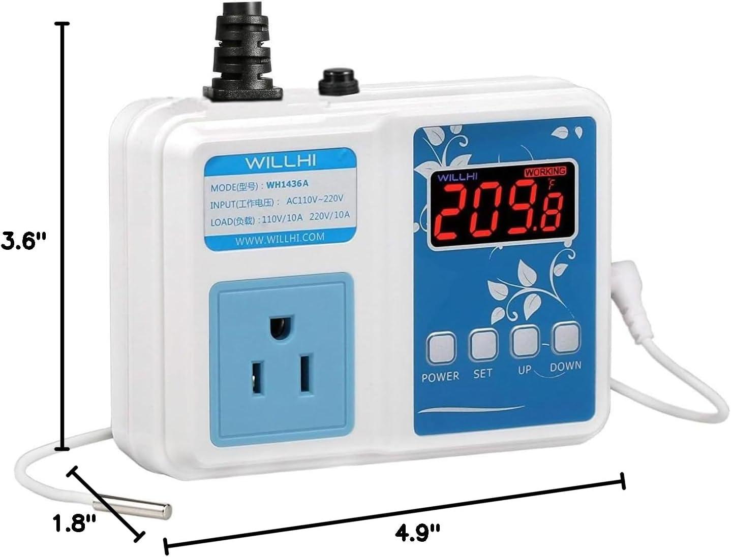 WILLHI WH1436A Temperature Controller 110V Digital Thermostat Switch Sous Vide C