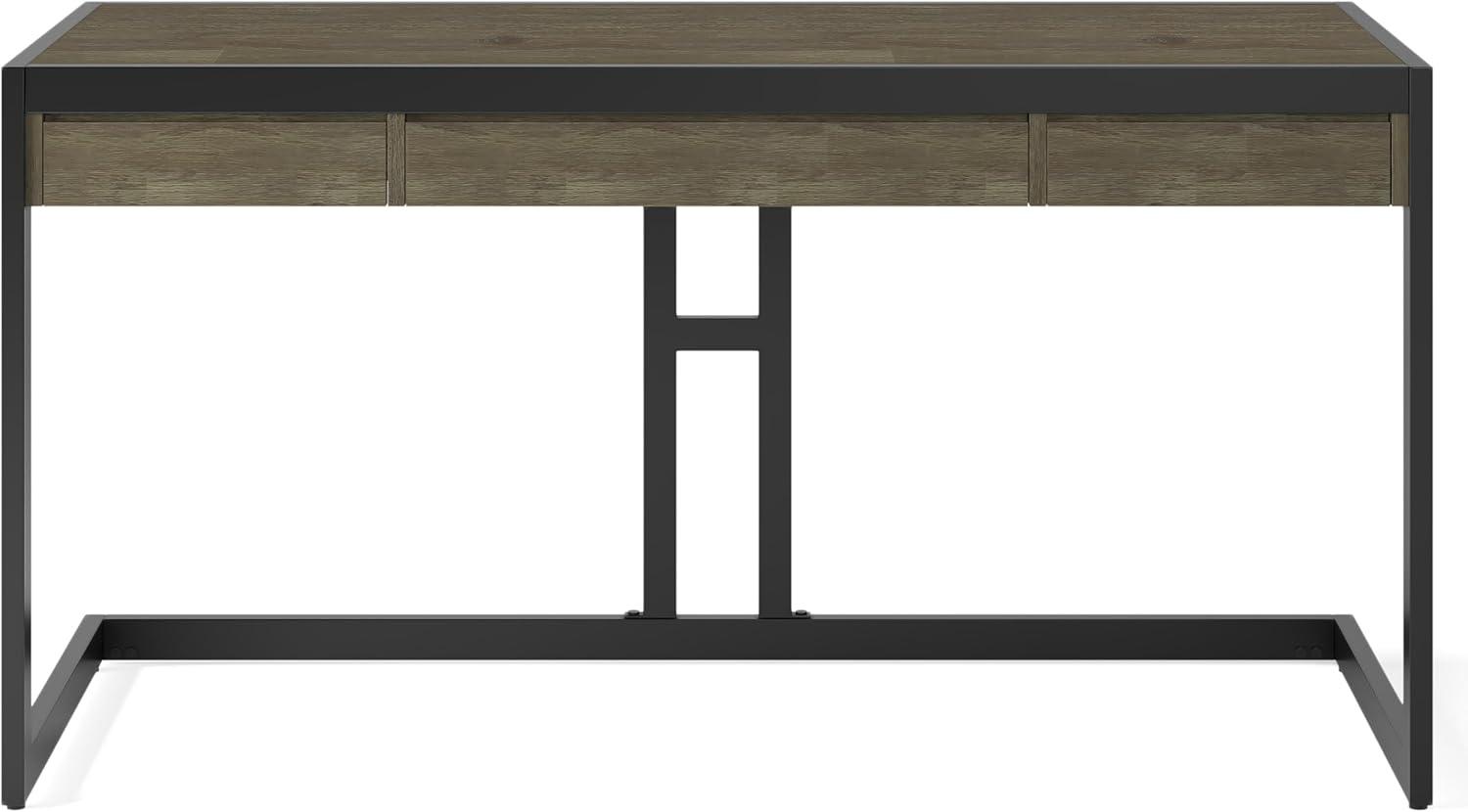 Simpli Home Erina SOLID ACACIA WOOD 60" Desk in Distressed Gray