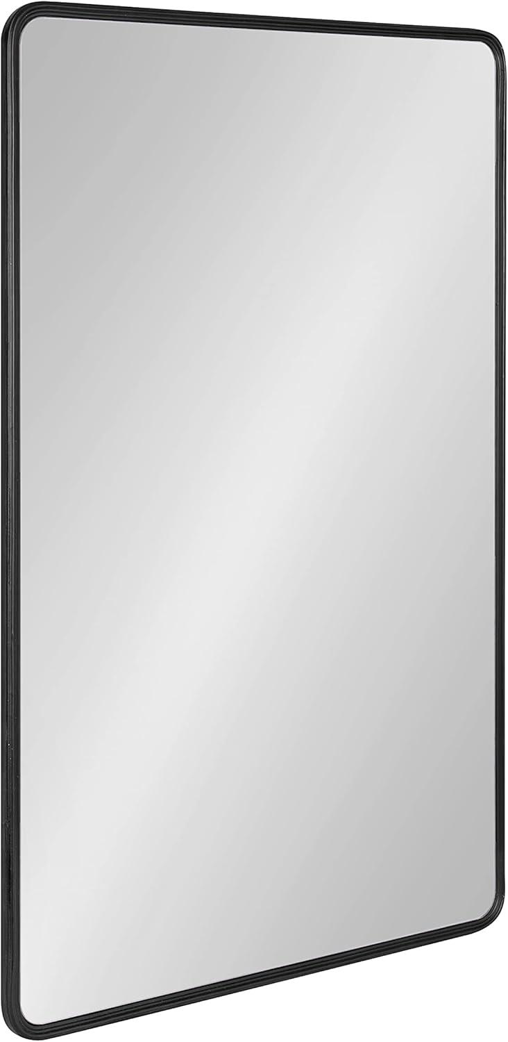 Kate and Laurel Caskill Rectangle MDF Rectangle Mirror, 24x36, Black