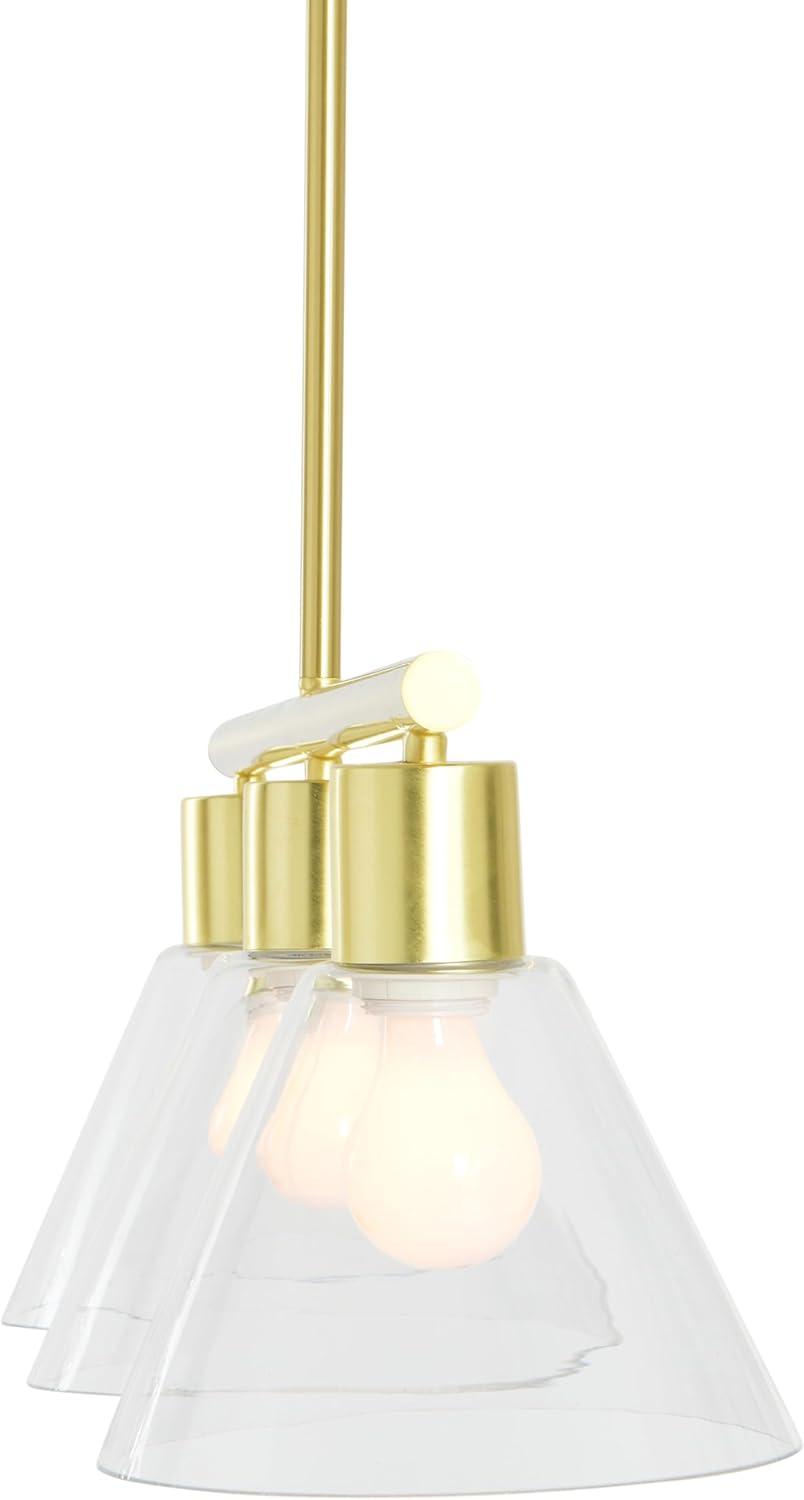 Creative Co-Op Modern Linear Ceiling Light, Brushed Gold