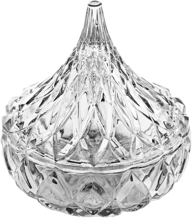 Clear Crystal Hershey Kiss Candy Dish for Living Room