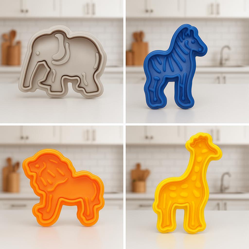 Mrs. Anderson’s Baking Animal Cracker Cookie Cutters, BPA Free, Set of 4