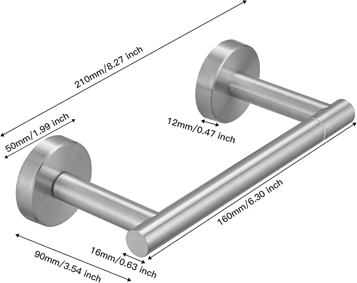 Brushed Nickel Toilet Paper Holder,Toilet Paper Holder Wall Mount for SUS 304 Stainless Steel, Double Post Pivoting Toilet Paper Roll Holder,Toilet Tissue Holder for Bathroom RV