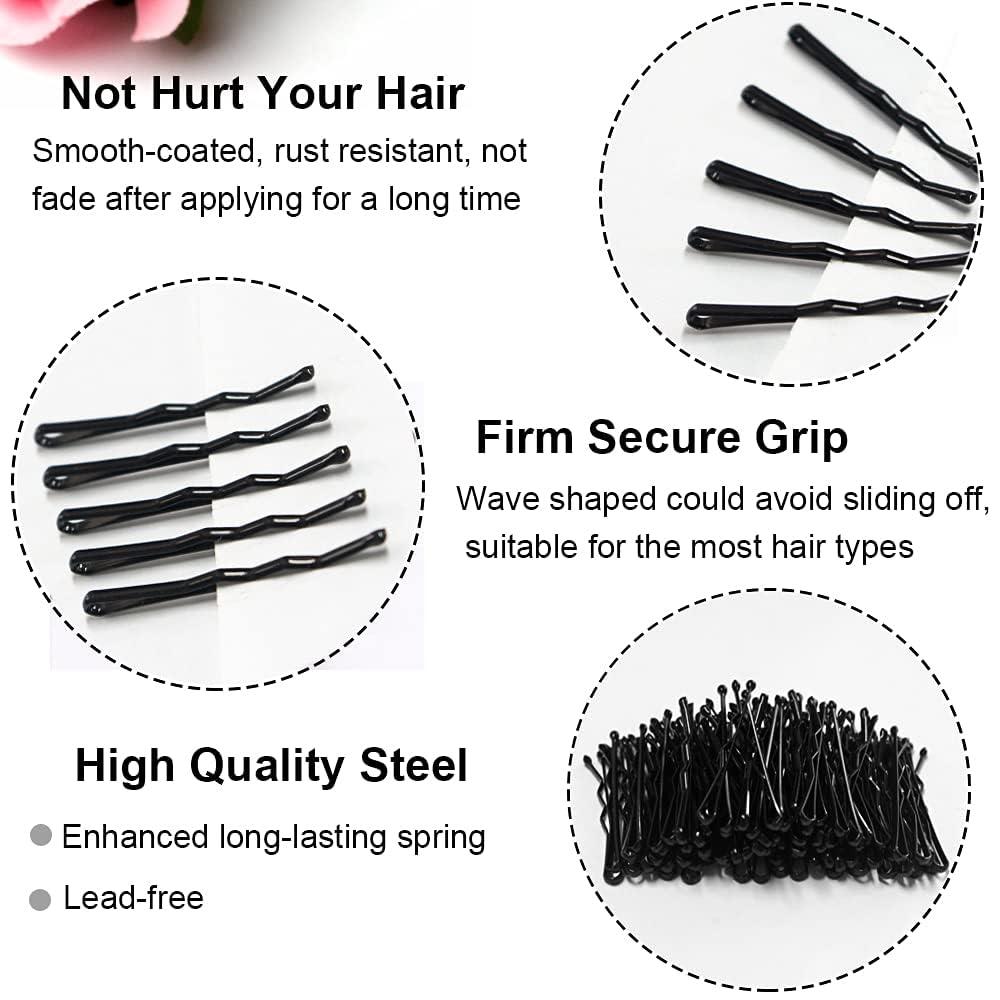 Mini Bobby Pins Black .. with Cute Case, 200 .. CT 1.38 Inch Small .. Hair Bobby Pins for .. Buns, Premium Hair Pins .. for Kids, Girls and .. Women, Great for All .. Hair Types