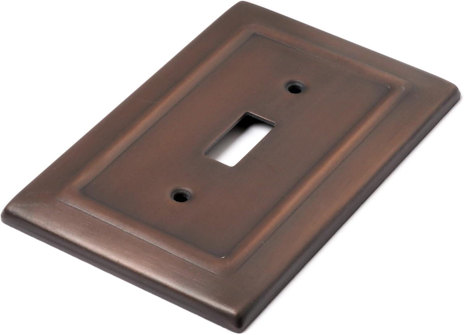 Architectural Copper Finish Single Toggle Wall Plate Set