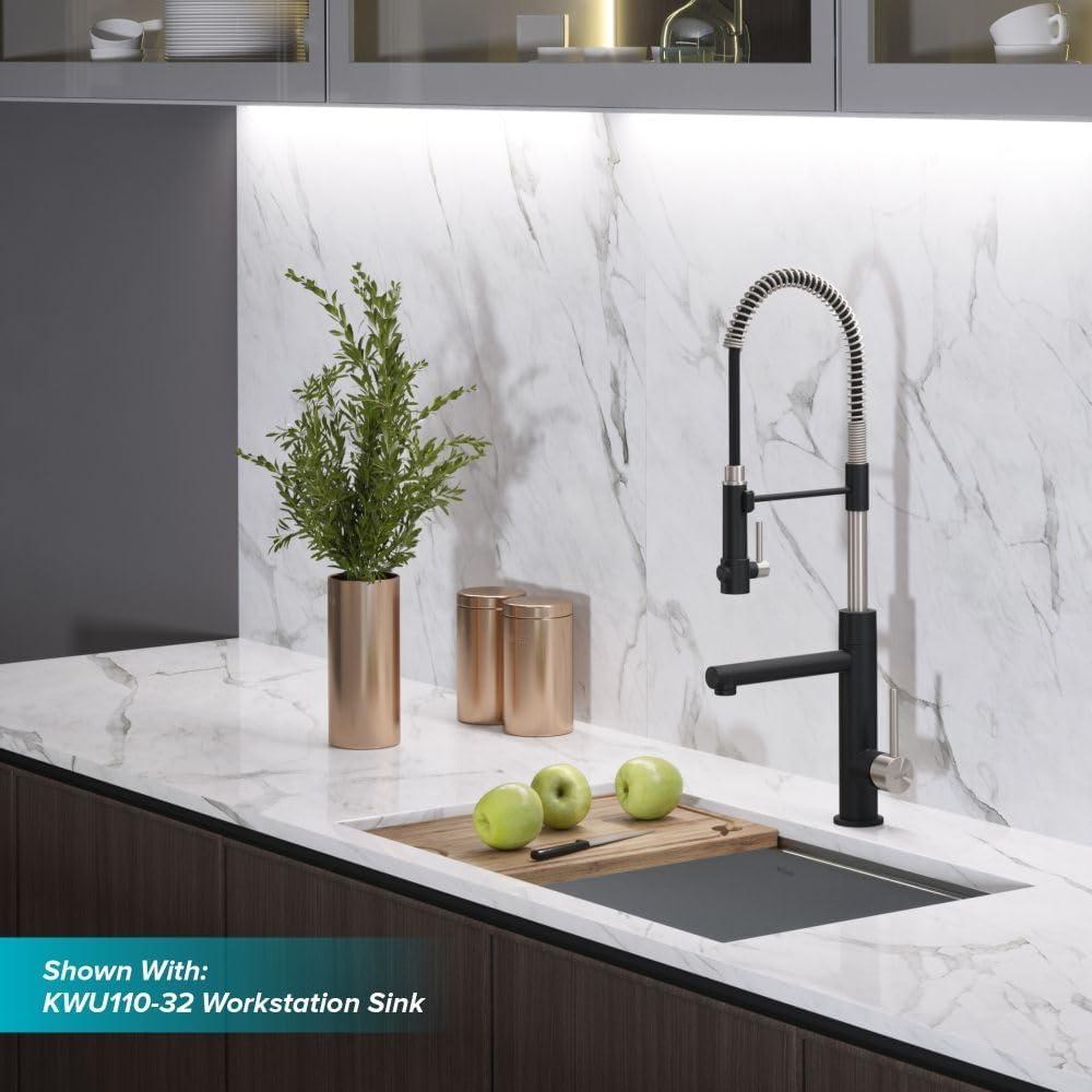 KRAUS Artec Pro 2-Function Commercial Style Pre-Rinse Kitchen Faucet with Pull-Down Spring Spout and Pot Filler