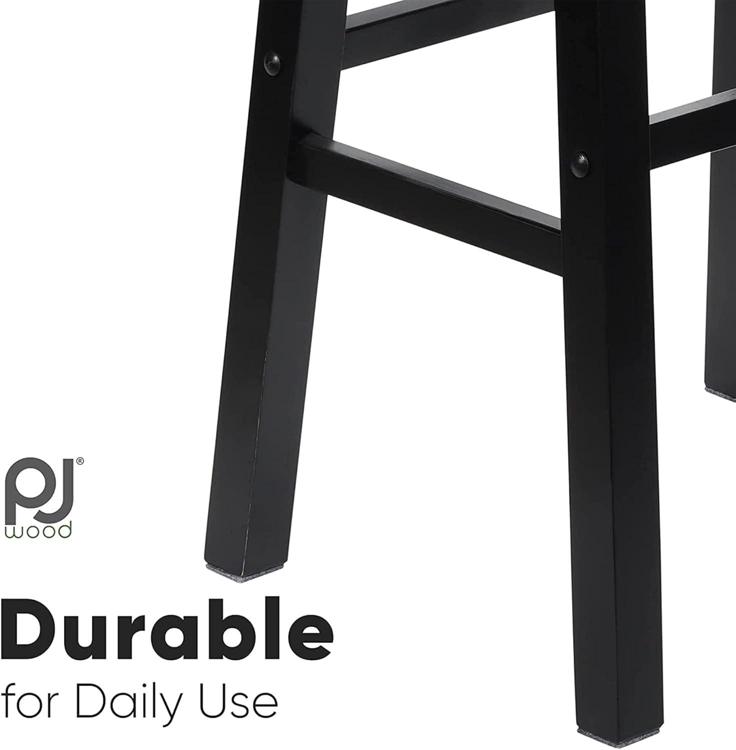 PJ Wood Solid Wood Accent Stool