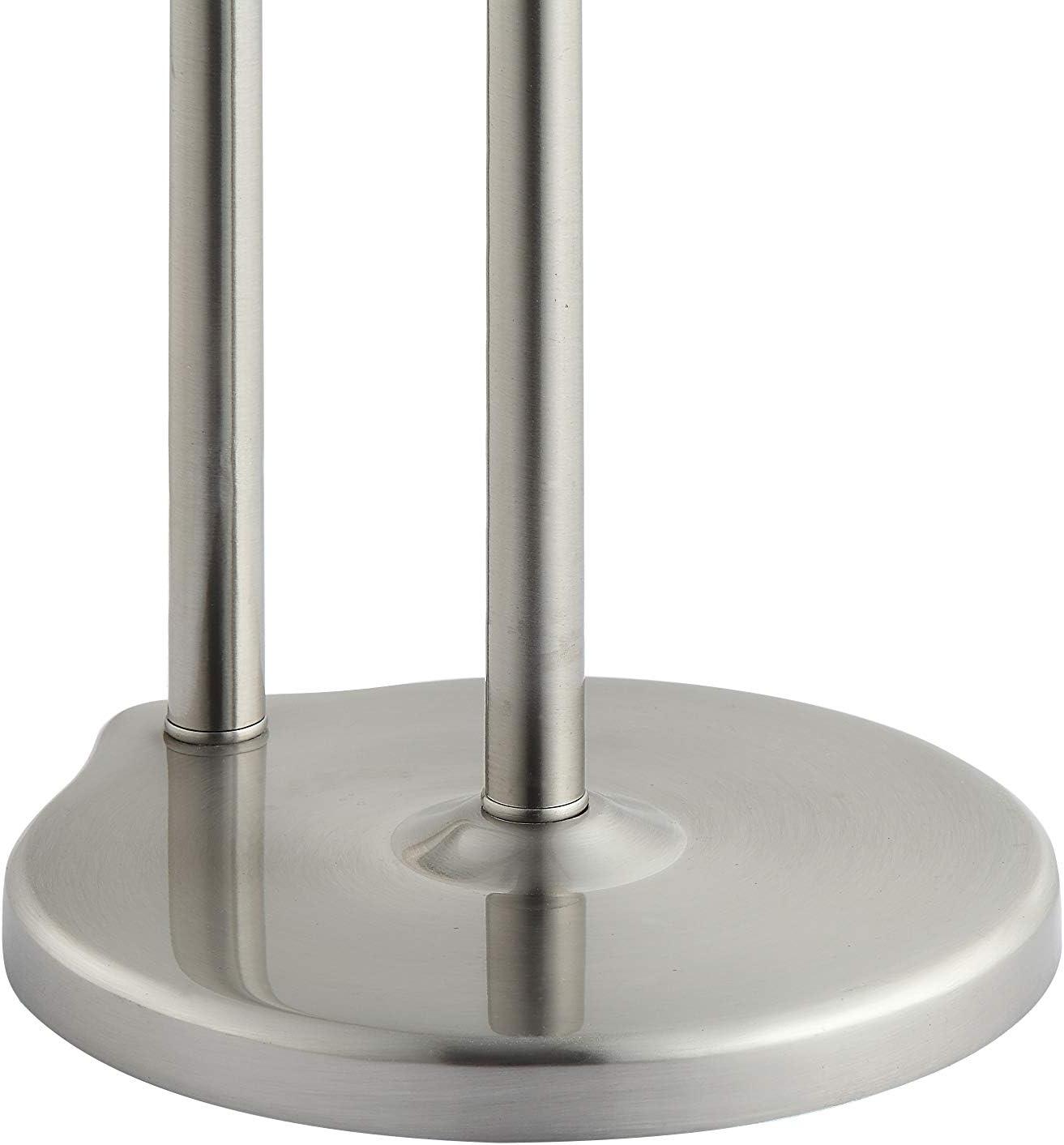 Brushed Nickel Free Standing Toilet Paper Holder with Reserve