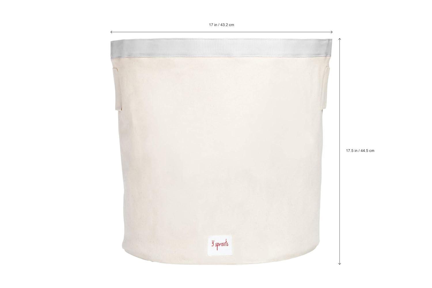 3 Sprouts - Canvas Storage Bin - Laundry and Toy Basket for Baby and Kids - Elephant