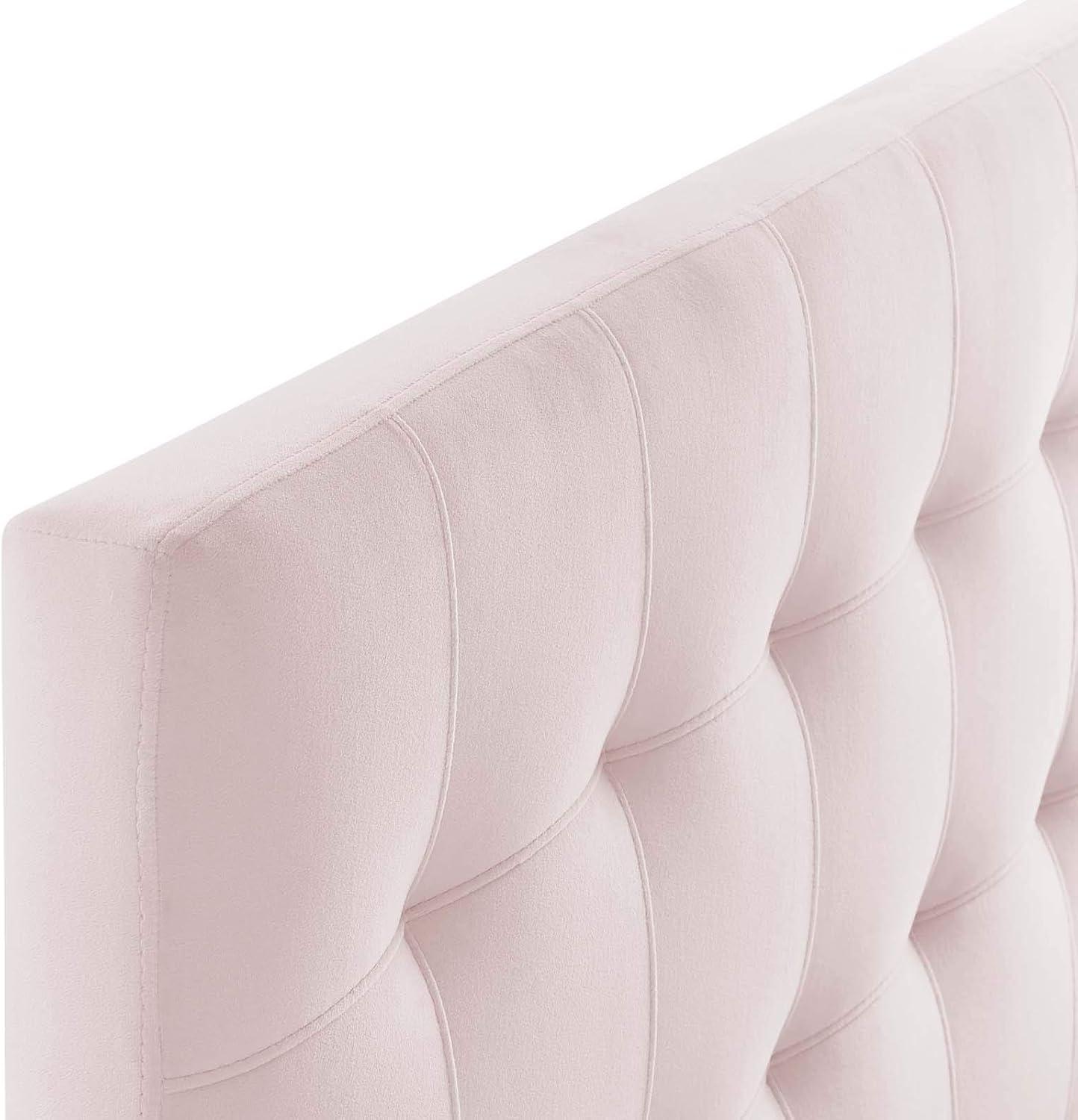 Modway Lily Biscuit Tufted Twin Performance Velvet Headboard in Pink