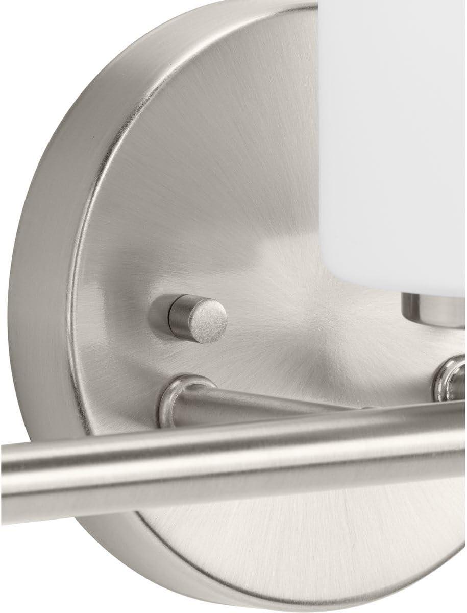 Progress Lighting Replay Collection 3-Light Bath Vanity, Brushed Nickel, Shade Included