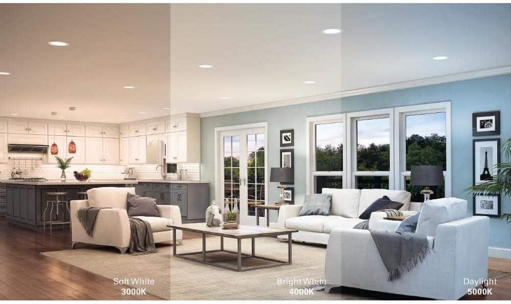 Halo HLB Lite Matte White 4 in. W LED Smart-Enabled Canless Recessed Downlight 10.1 W