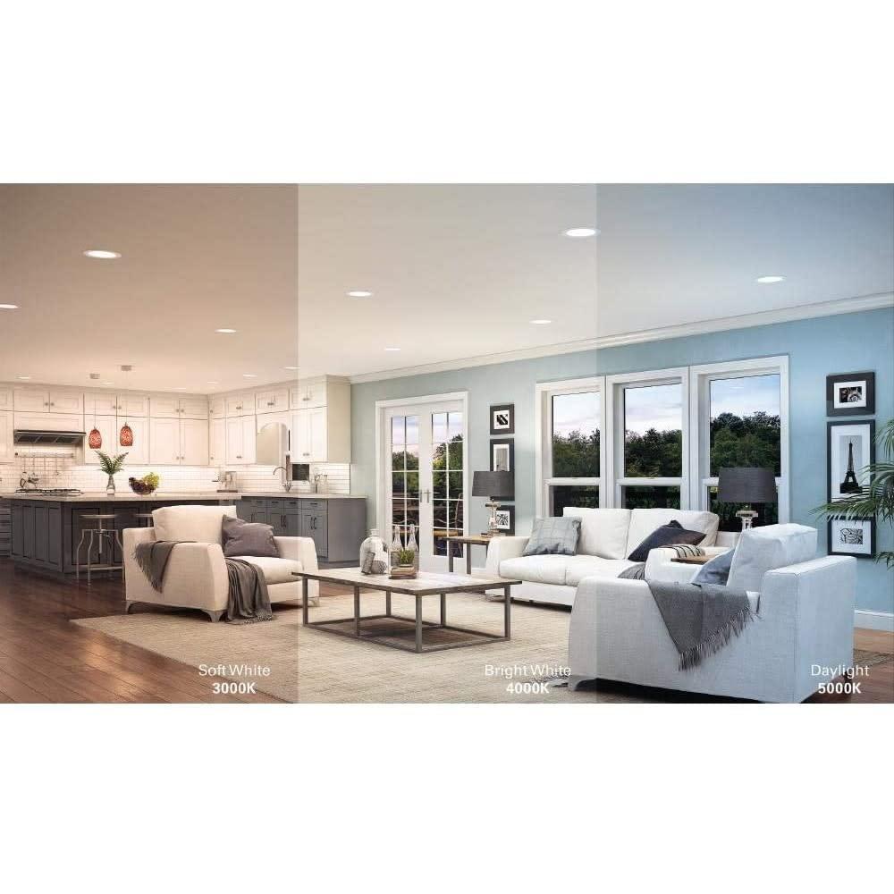 Halo HLB Lite Matte White 4 in. W LED Smart-Enabled Canless Recessed Downlight 10.1 W